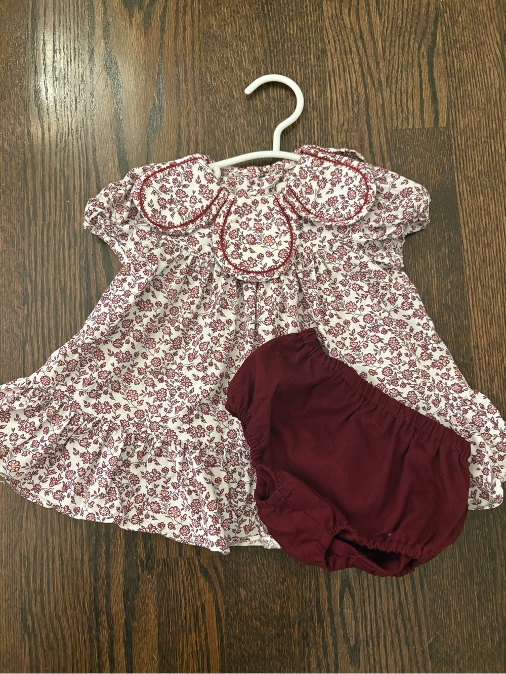 Baby Floral Dress and Pink Bow Headband Set - Charming Infant Outfit